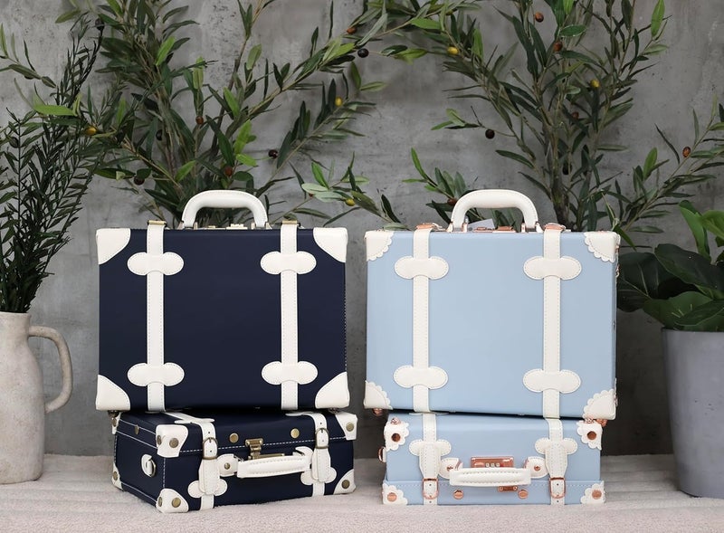 DAISY FIELDS Baby boy keepsake trunk. Azul & Marine Blue Collection. Keepsake suitcase. Designed in Spain (Azul, Petite) - Image 4